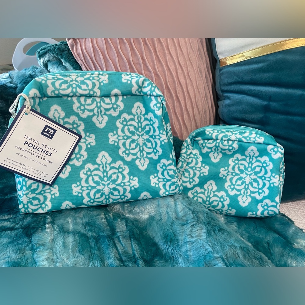 2pc pottery barn travel bags